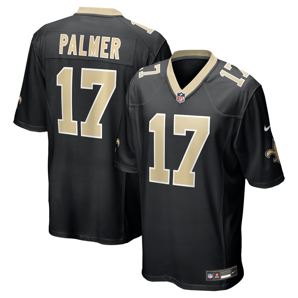 New Orleans Saints Trey Palmer Nike Black Team Game Jersey product image 1, provided for visual reference and product detail