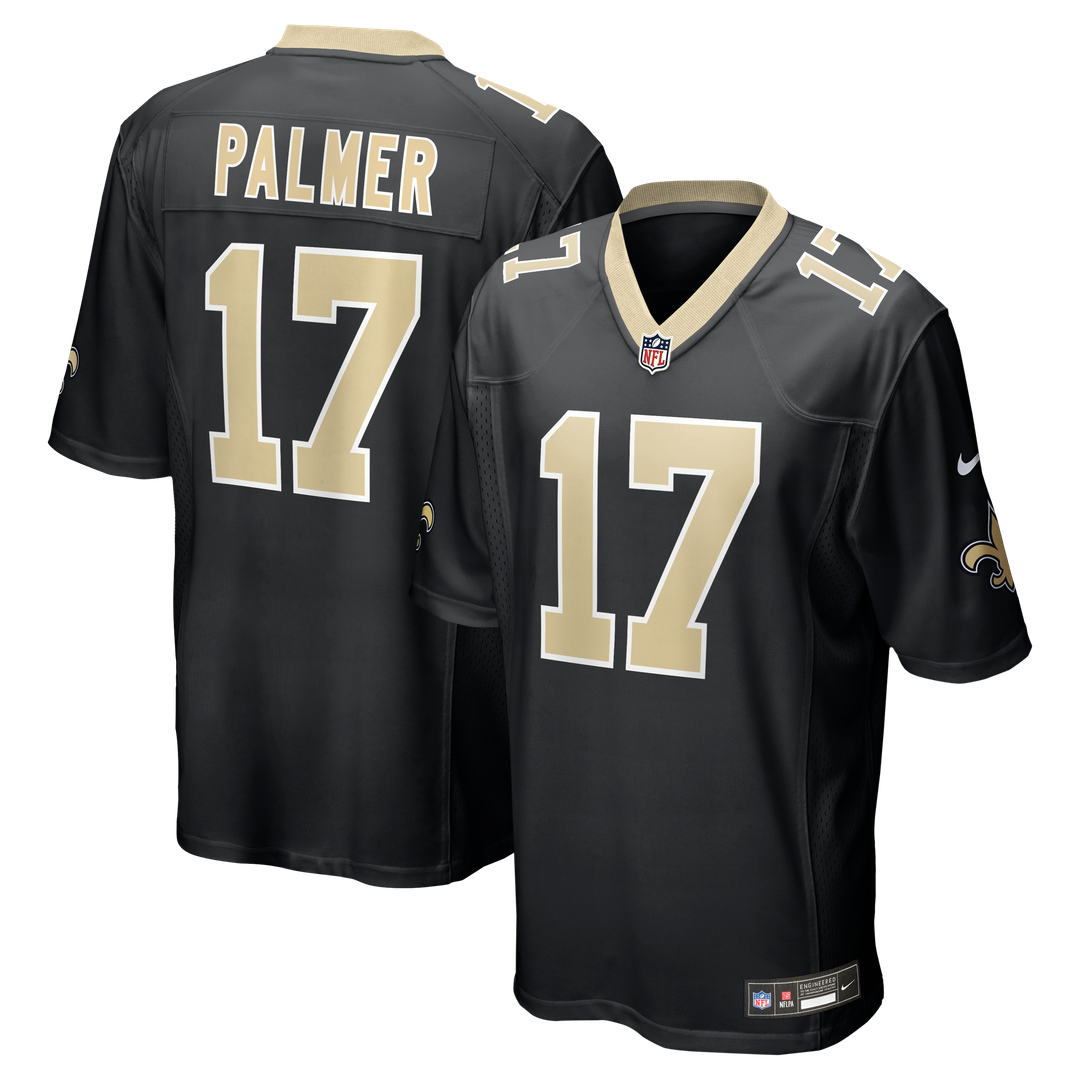 New Orleans Saints Trey Palmer Nike Black Team Game Jersey product image 1, provided for visual reference and product detail
