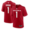 Arizona Cardinals Number 1 Groom Nike Cardinal Game Jersey product image 1, provided for visual reference and product detail
