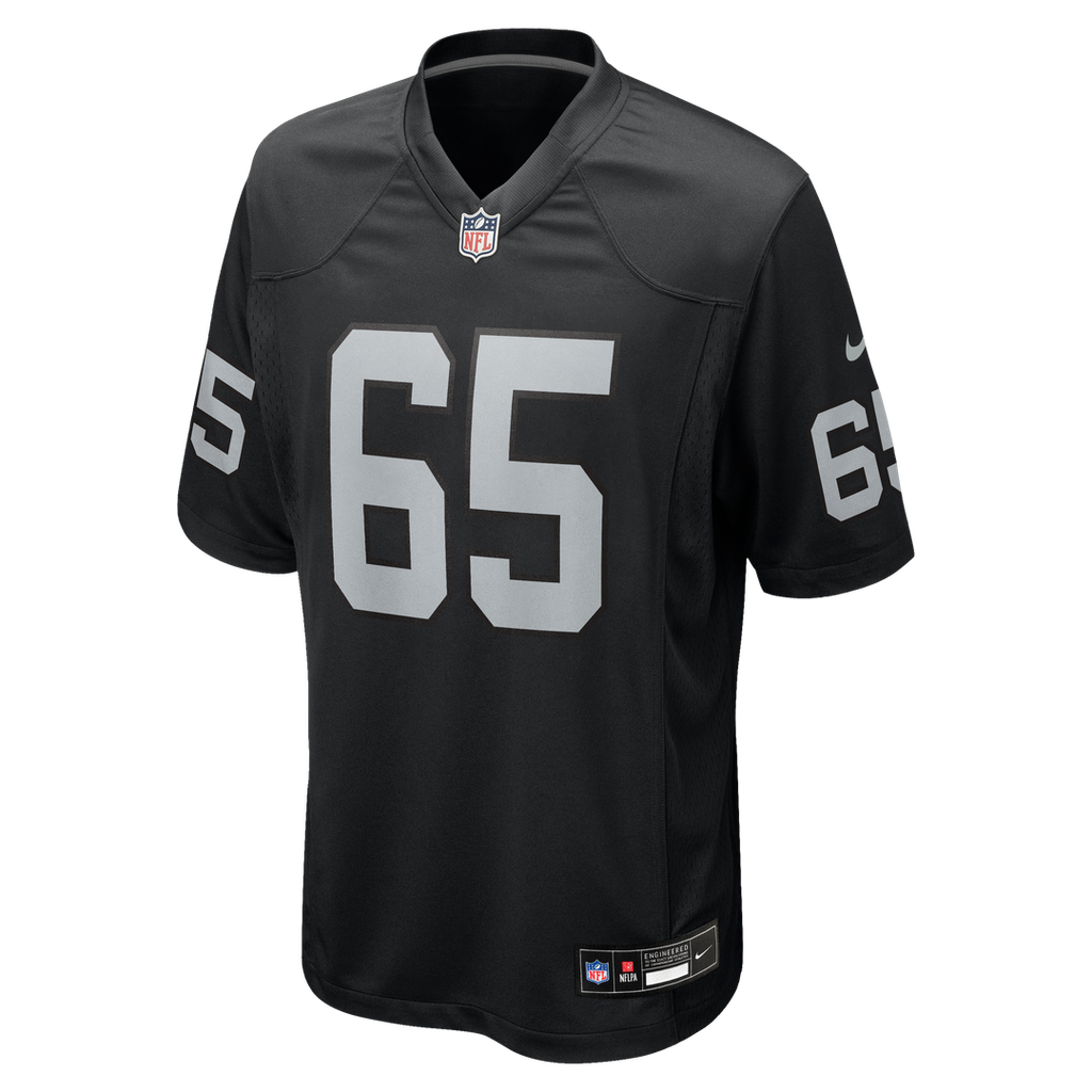 Las Vegas Raiders Alex Cappa Nike Black Team Game Jersey product image 2, provided for visual reference and product detail