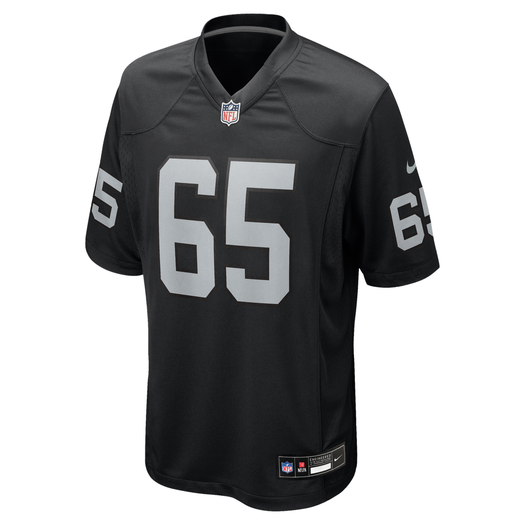 Las Vegas Raiders Alex Cappa Nike Black Team Game Jersey product image 2, provided for visual reference and product detail