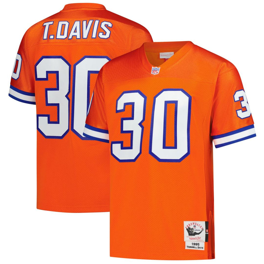 Denver Broncos Terrell Davis Mitchell & Ness Orange 1995 Authentic Throwback Retired Player Jersey product image 1, provided