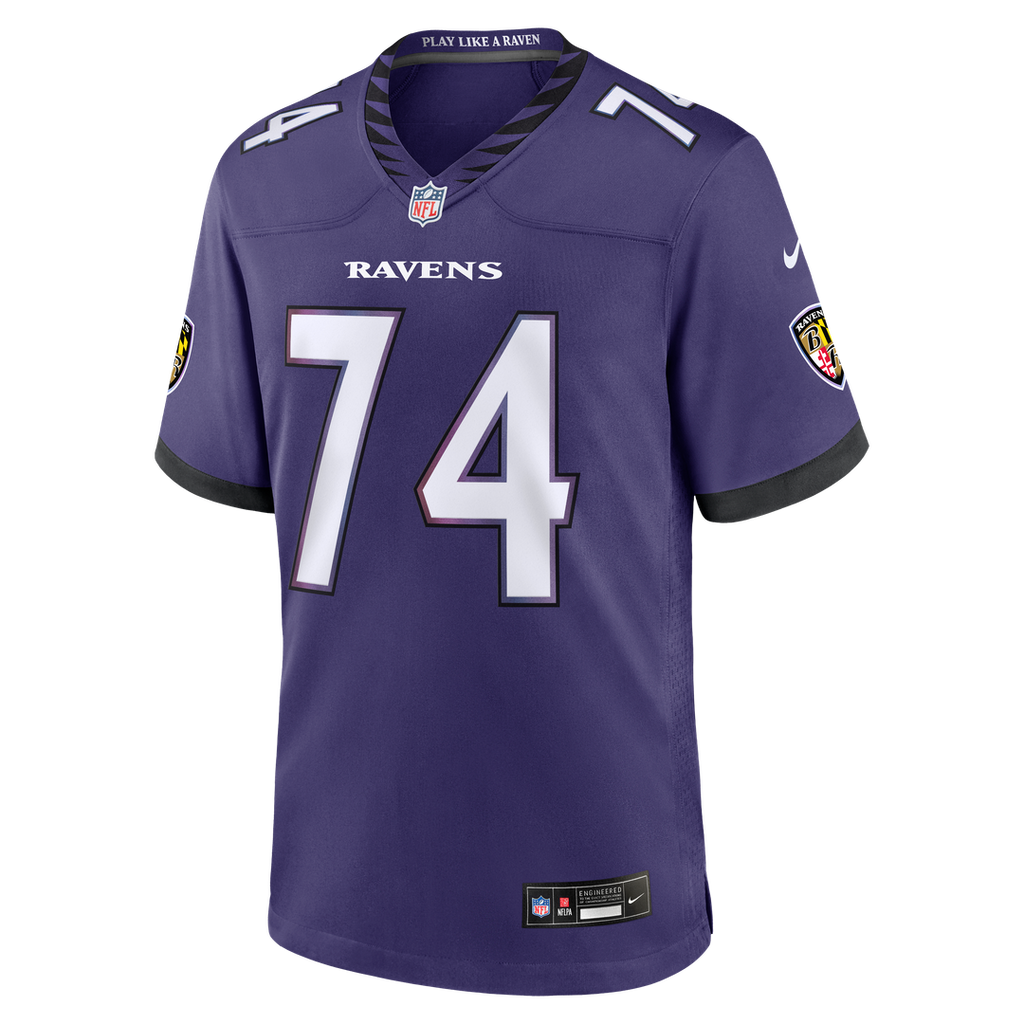 Baltimore Ravens John Simpson Nike Purple Team Game Jersey product image 2, provided for visual reference and product detail