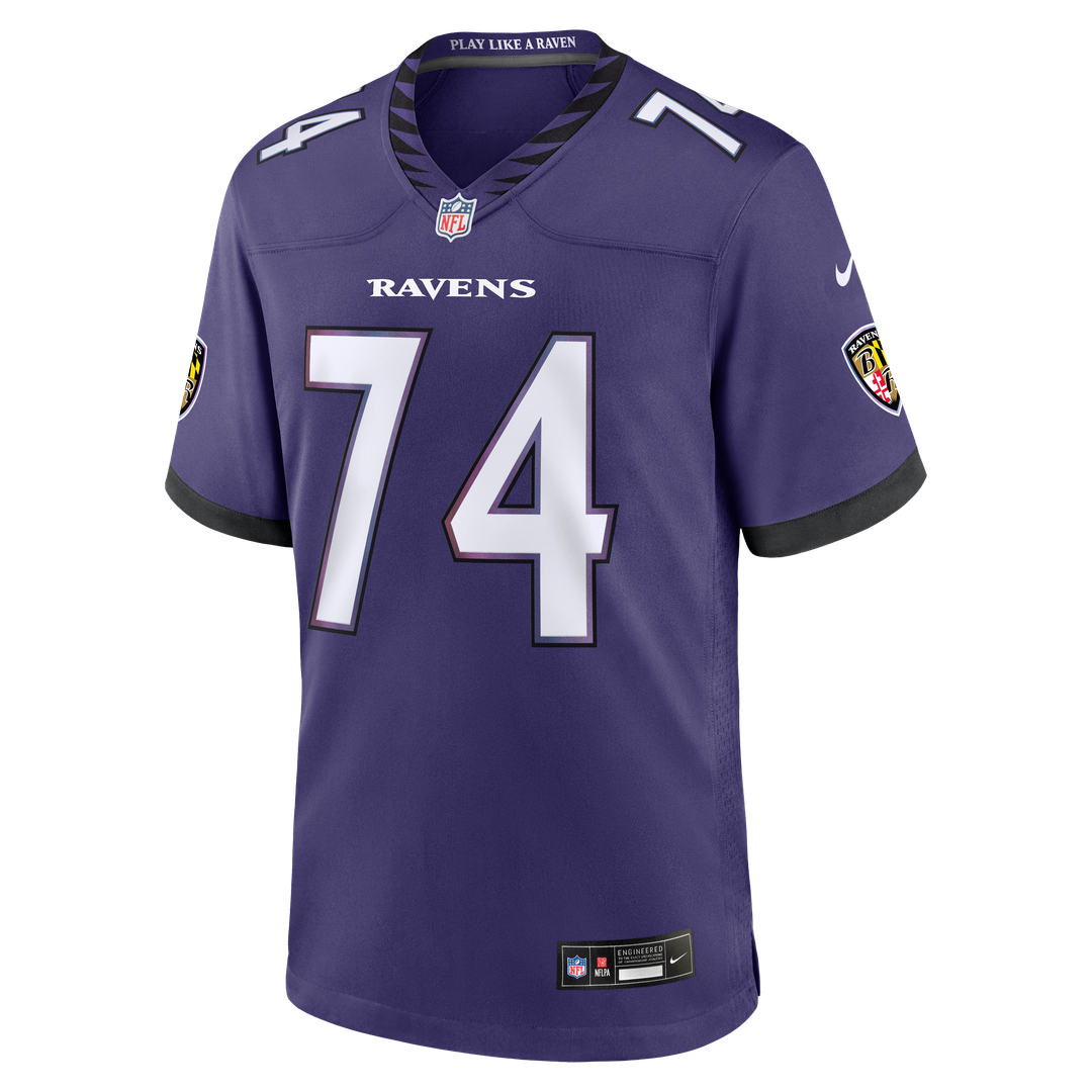 Baltimore Ravens John Simpson Nike Purple Team Game Jersey product image 2, provided for visual reference and product detail