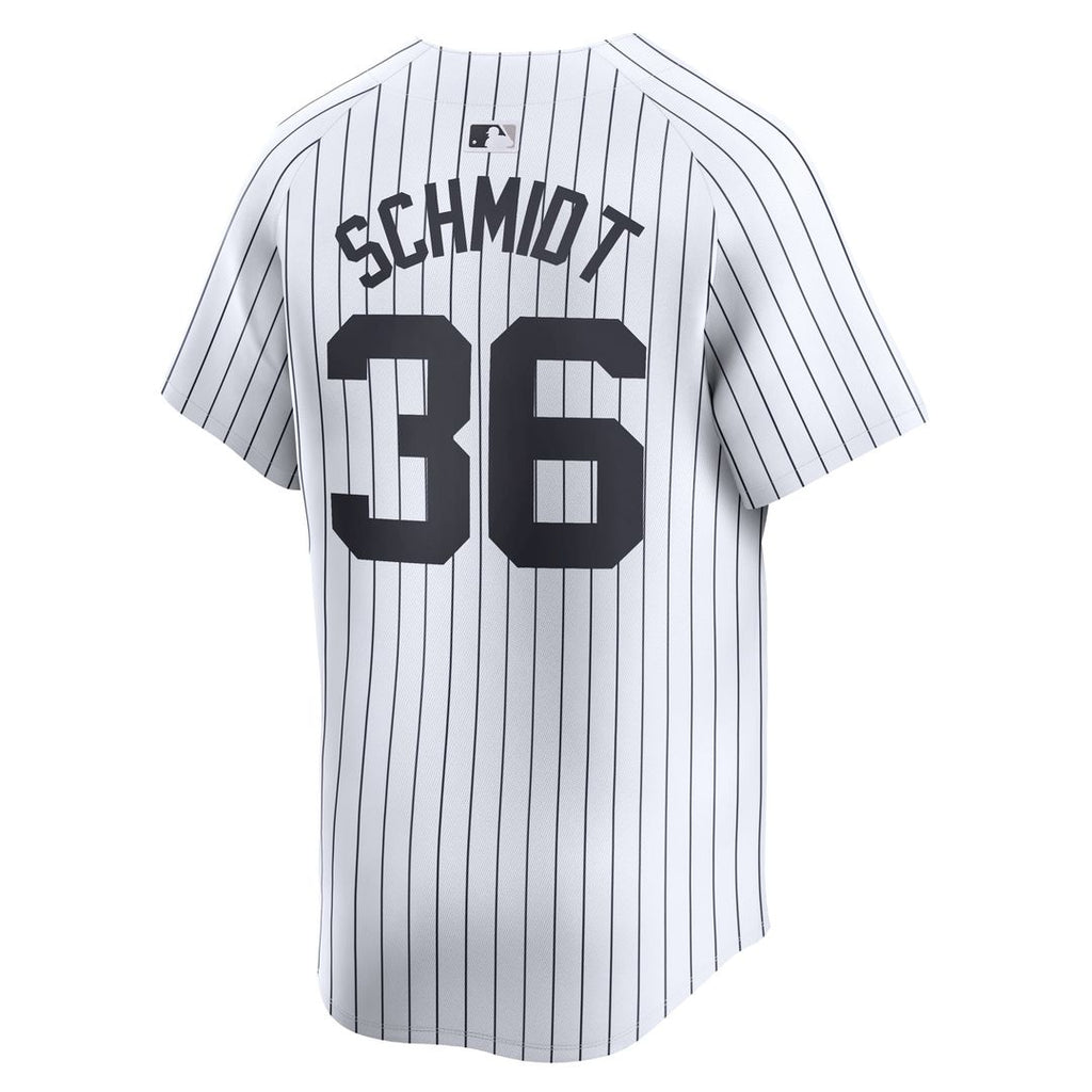 New York Yankees Clarke Schmidt Nike White Home Limited Player Jersey product image 3, provided for visual reference and