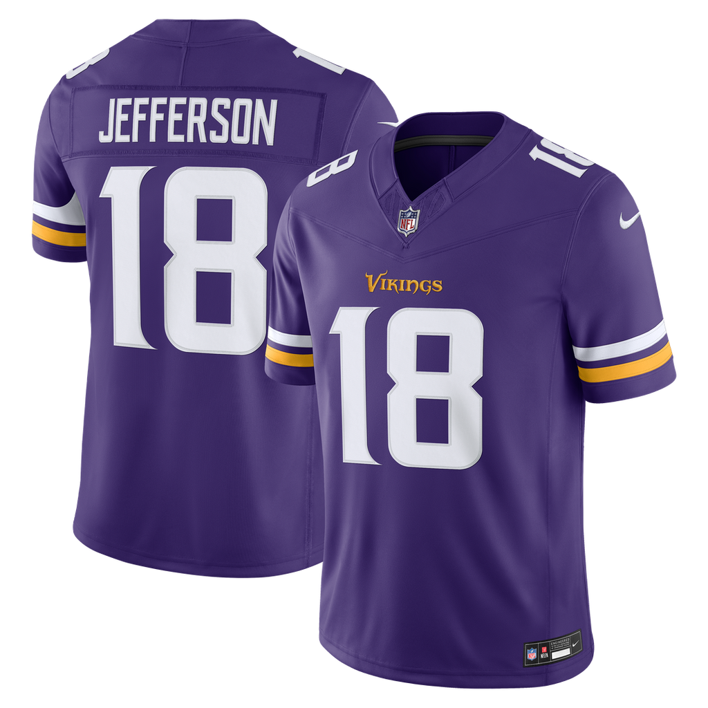 Minnesota Vikings Justin Jefferson Nike White Alternate Vapor F.U.S.E. Stitched Limited Jersey product image 7, provided for