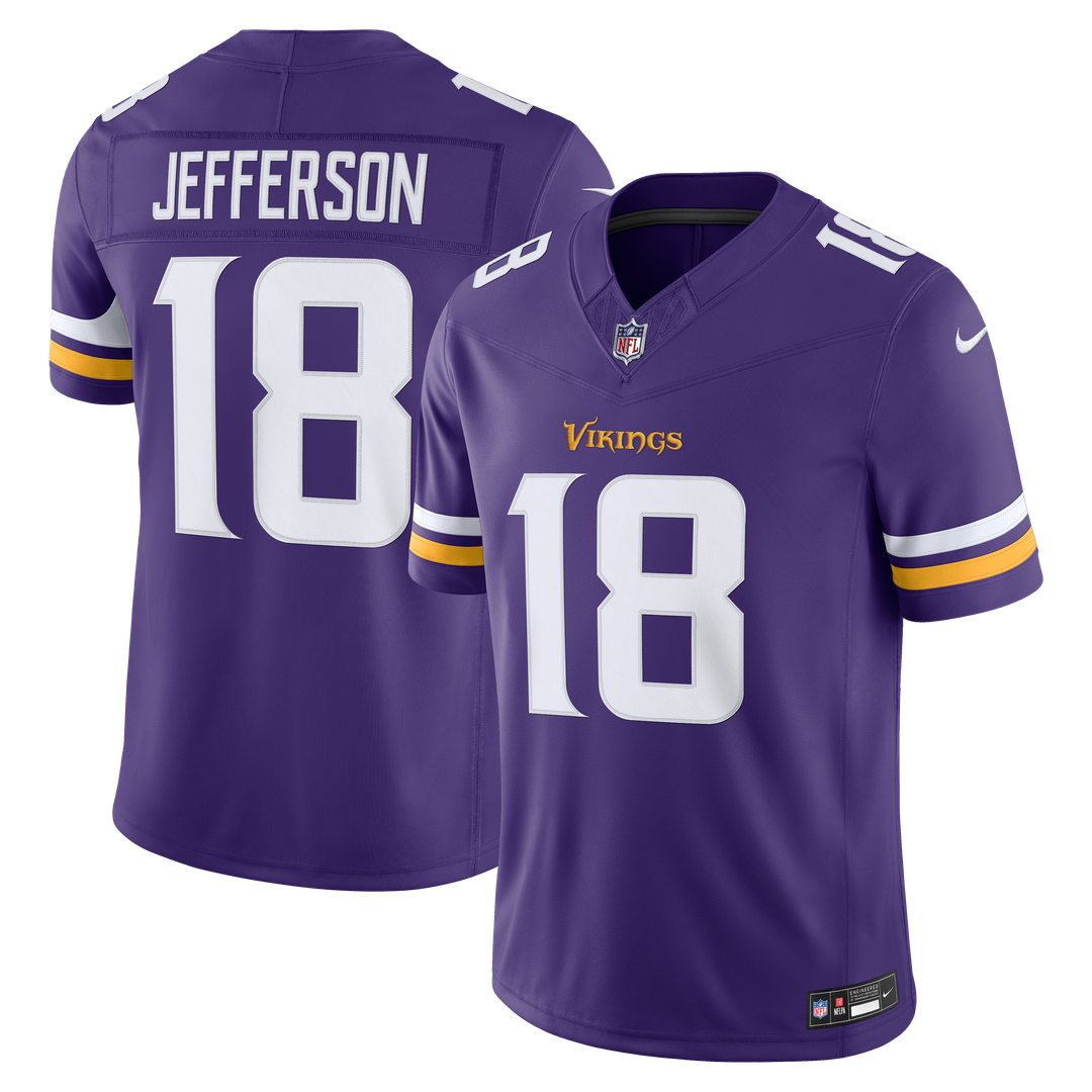 Minnesota Vikings Justin Jefferson Nike White Alternate Vapor F.U.S.E. Stitched Limited Jersey product image 7, provided for