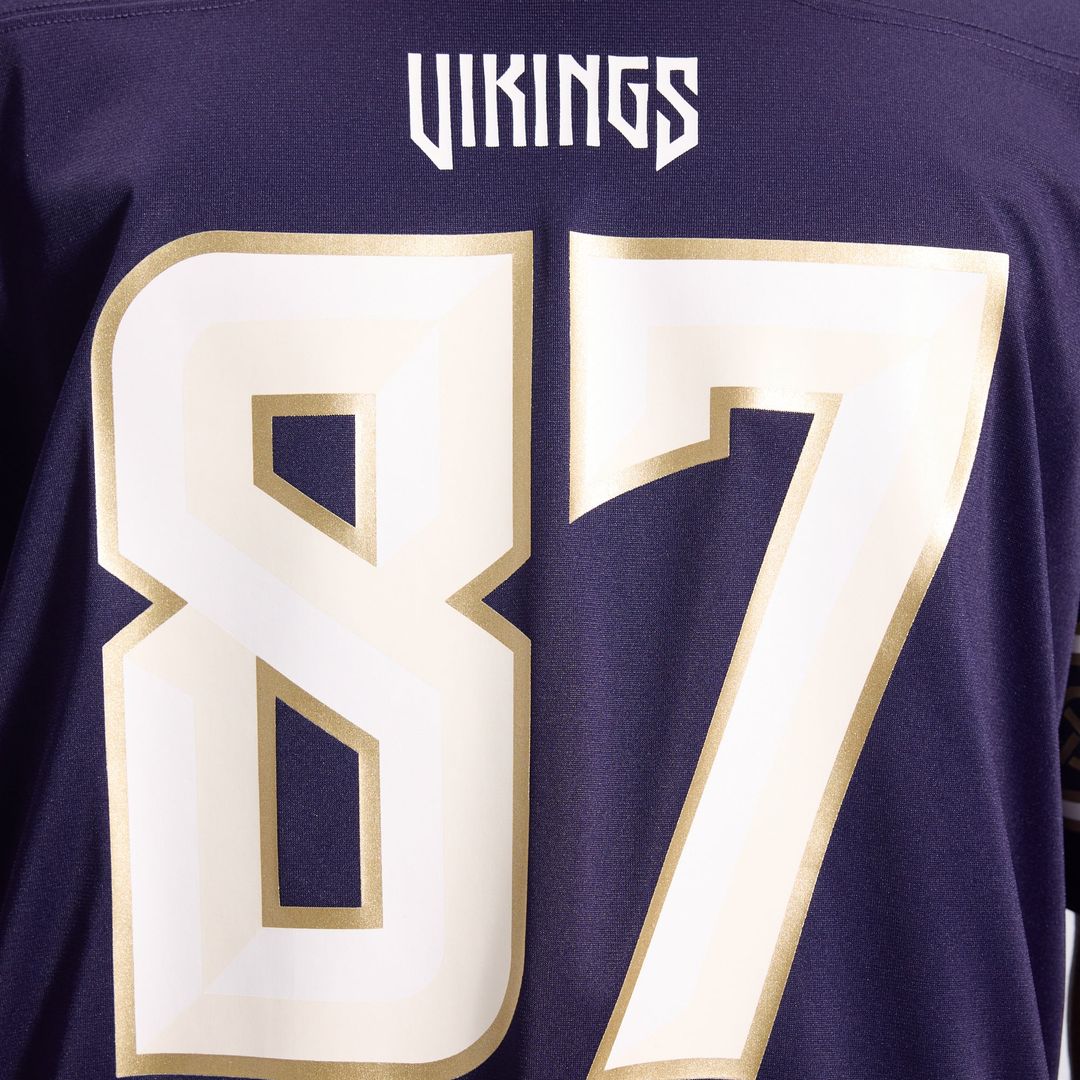 Minnesota Vikings T.J. Hockenson Nike Purple 2026 Rivalries Collection Game Jersey product image 16, provided for visual