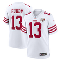 San Francisco 49ers Brock Purdy Nike White 80th Anniversary Game Jersey product image 1, provided for visual reference and