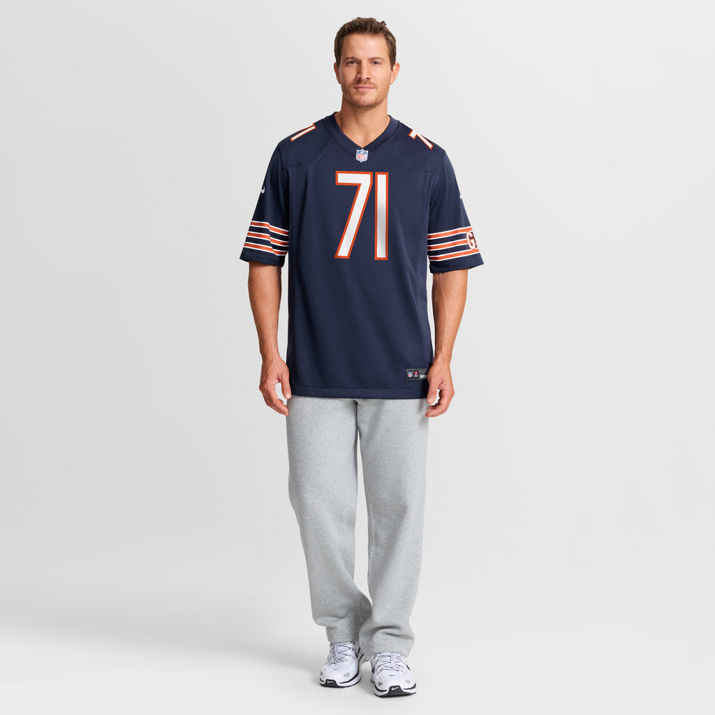 Chicago Bears Jedrick Wills Jr. Nike Navy Team Game Jersey product image 4, provided for visual reference and product detail