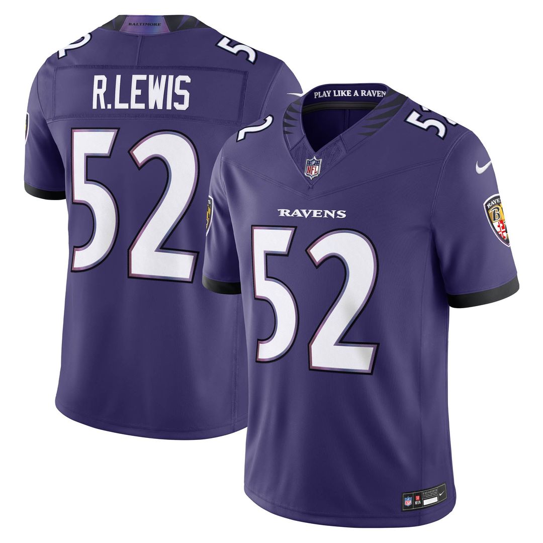 Baltimore Ravens Ray Lewis Nike Purple Vapor F.U.S.E. Stitched Retired Limited Jersey product image 4, provided for visual