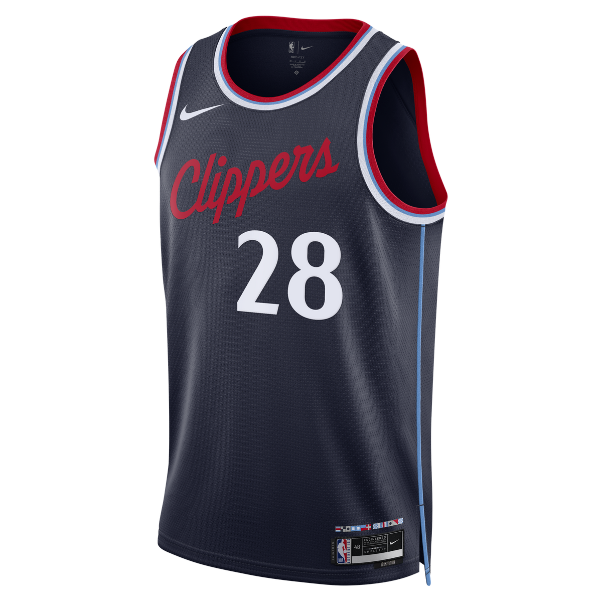 Los Angeles Clippers Nike Replica Icon Edition Swingman Jersey - Navy - Rui Hachimura - Unisex product image 3, provided for