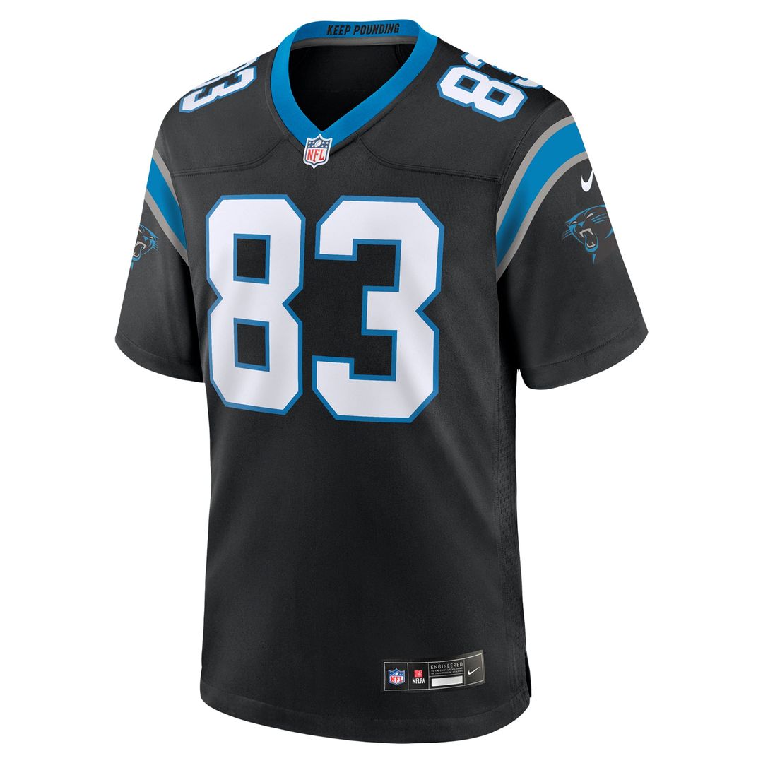 Carolina Panthers David Moore Nike Black Game Jersey product image 2, provided for visual reference and product detail review