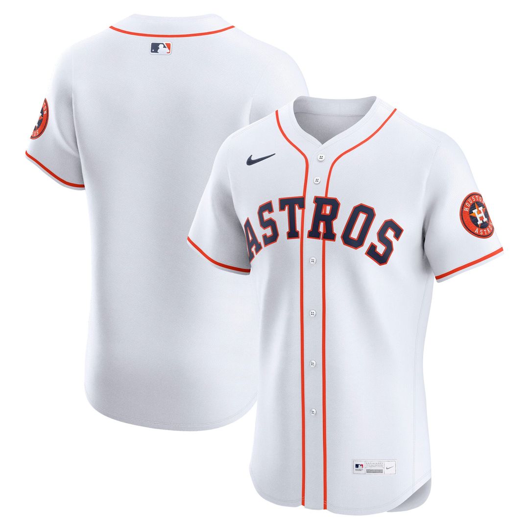 Houston Astros Nike White Home Elite Jersey product image 1, provided for visual reference and product detail review