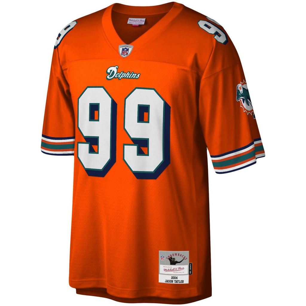 Miami Dolphins Jason Taylor Mitchell & Ness Orange Big & Tall 2004 Retired Player Replica Jersey product image 2, provided