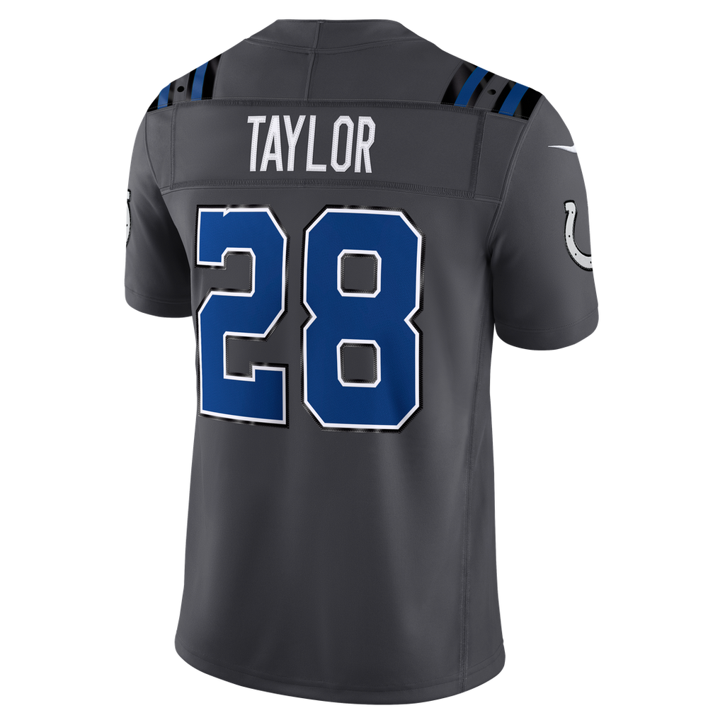 Indianapolis Colts Jonathan Taylor Nike Anthracite 2026 Rivalries Collection Stitched Limited Jersey product image 3,