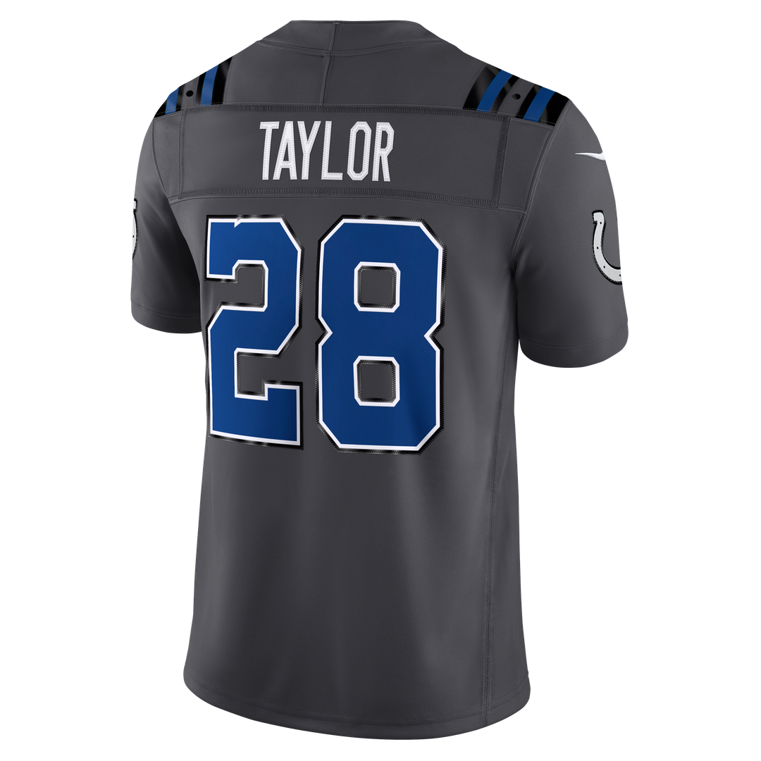 Indianapolis Colts Jonathan Taylor Nike Anthracite 2026 Rivalries Collection Stitched Limited Jersey product image 3,