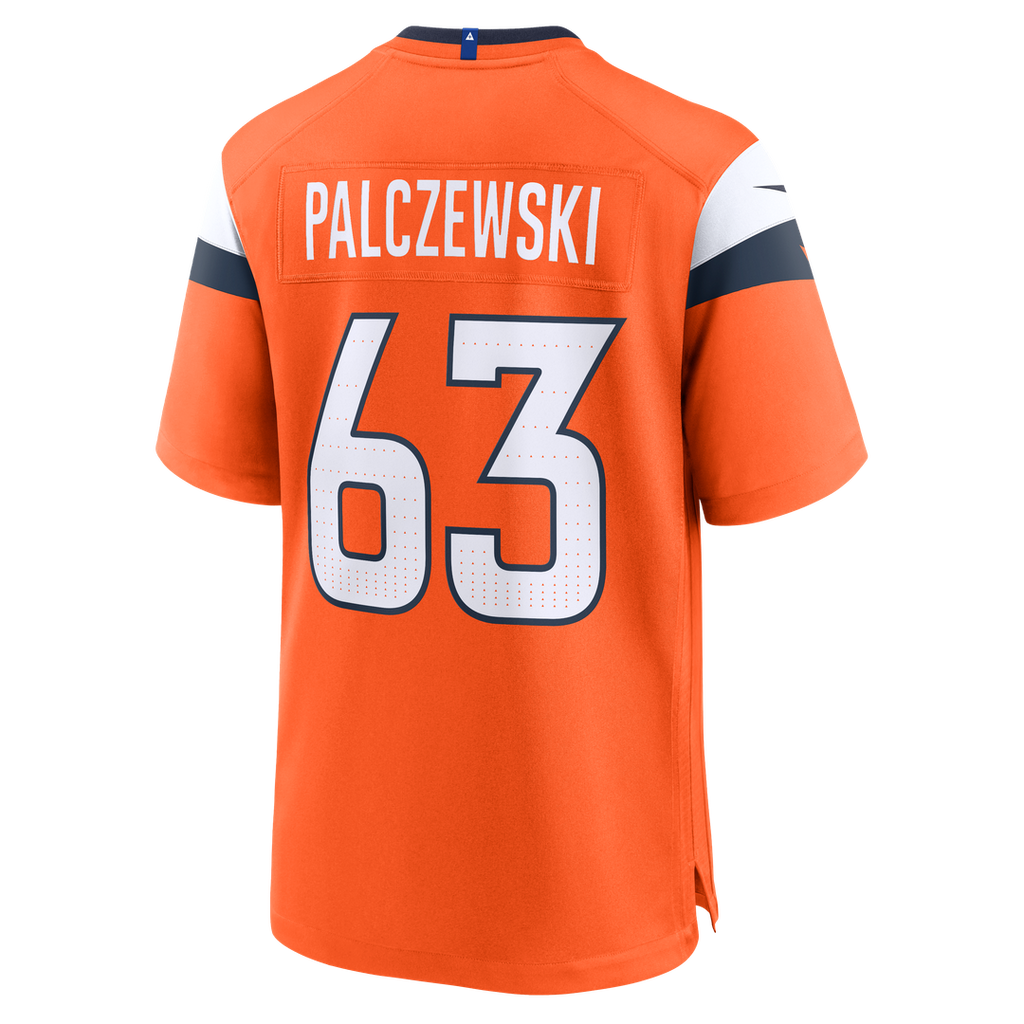 Denver Broncos Alex Palczewski Nike Orange Team Game Jersey product image 3, provided for visual reference and product