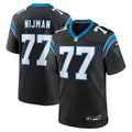 Carolina Panthers Yosh Nijman Nike Black Game Jersey product image 1, provided for visual reference and product detail review