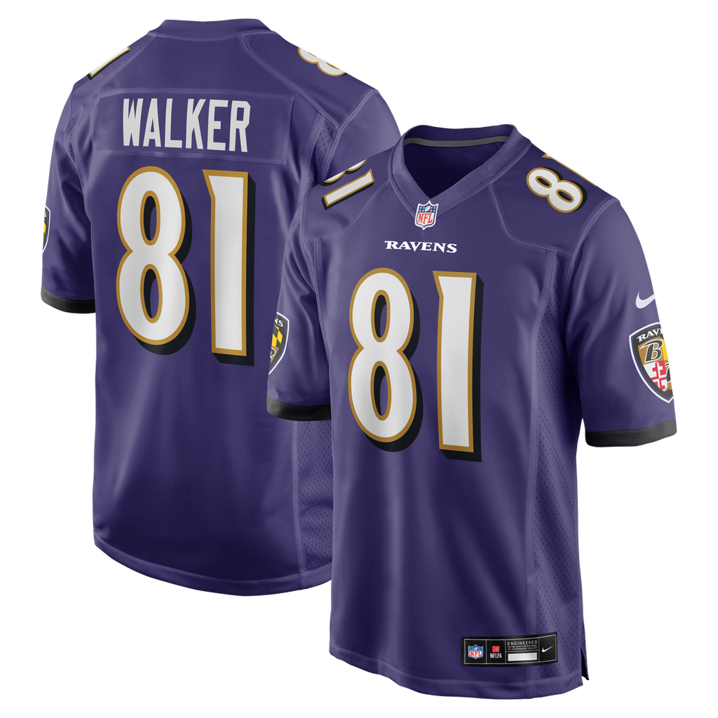 Baltimore Ravens Devontez Walker Nike Purple Team Game Jersey product image 1, provided for visual reference and product