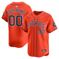 Houston Astros Nike Orange Alternate Limited Custom Jersey product image 1, provided for visual reference and product detail