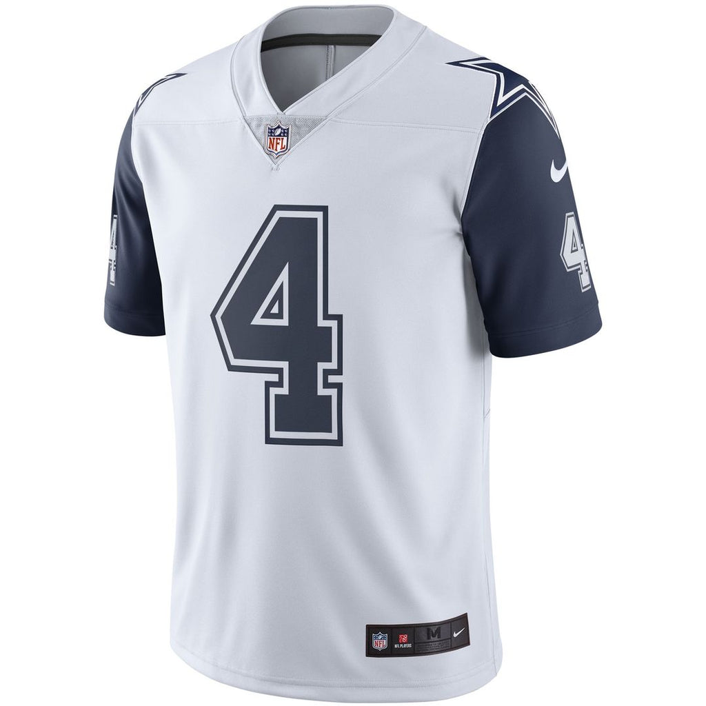 Dallas Cowboys Dak Prescott Nike Navy Vapor Limited Player Jersey product image 8, provided for visual reference and product