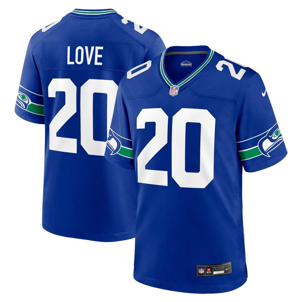 Seattle Seahawks Julian Love Nike Royal Alternate Game Jersey product image 1, provided for visual reference and product