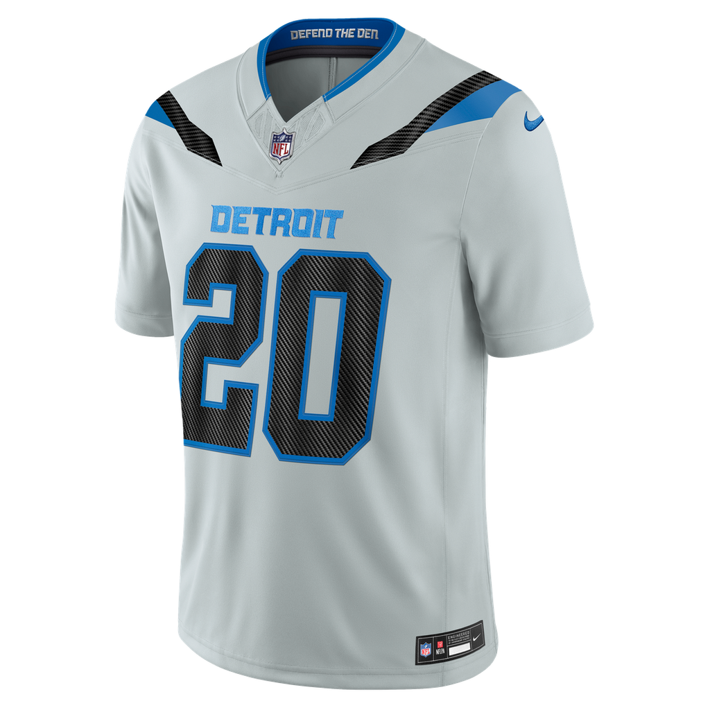 Detroit Lions Barry Sanders Nike Silver 2026 Rivalries Collection Stitched Limited Jersey product image 2, provided for
