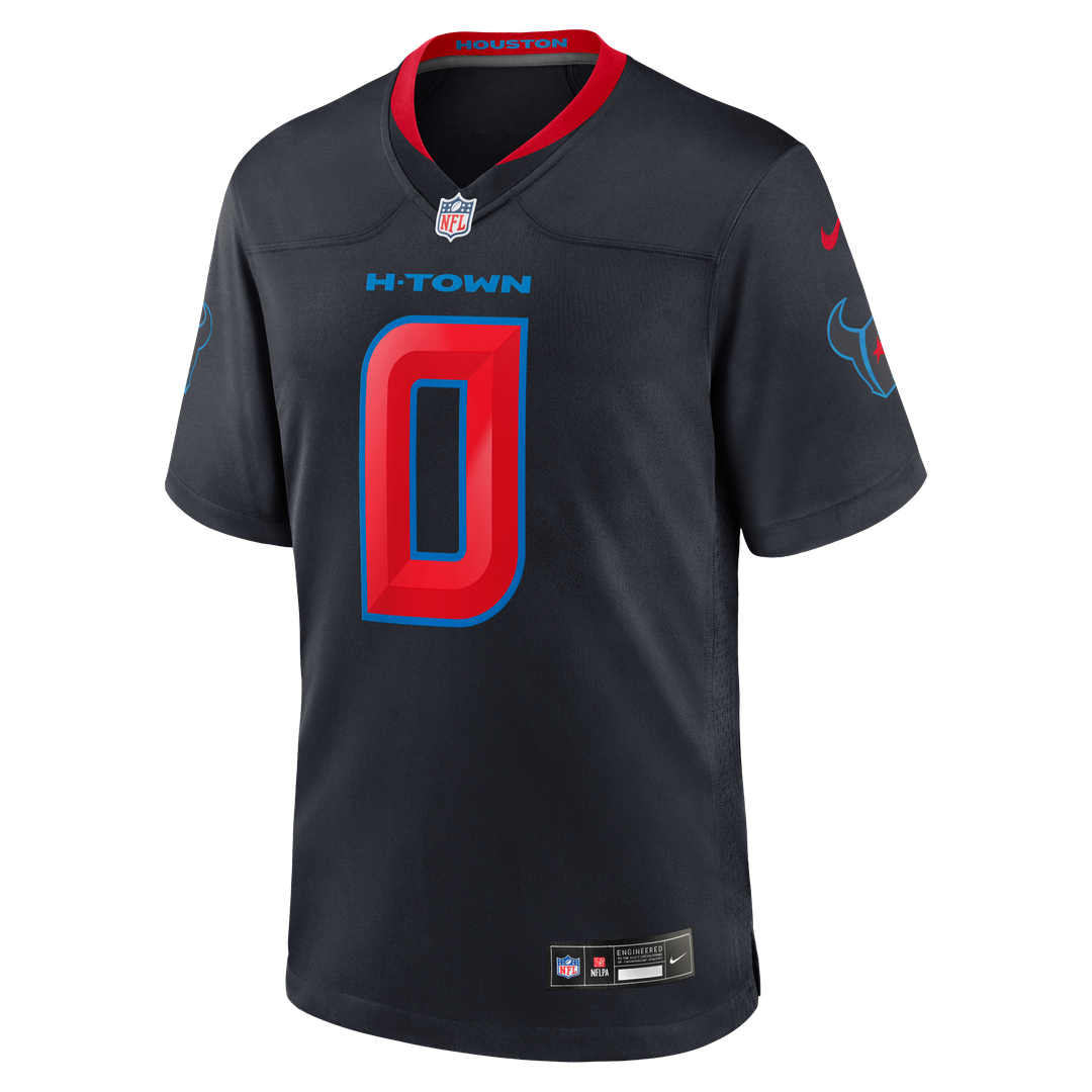 Houston Texans Azeez Al-Shaair Nike Navy Alternate Game Jersey product image 2, provided for visual reference and product