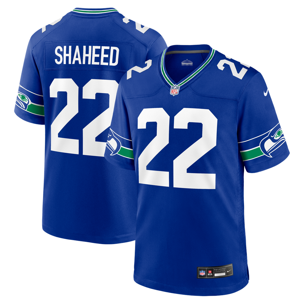 Seattle Seahawks Rashid Shaheed Nike Royal Alternate Game Jersey product image 1, provided for visual reference and product