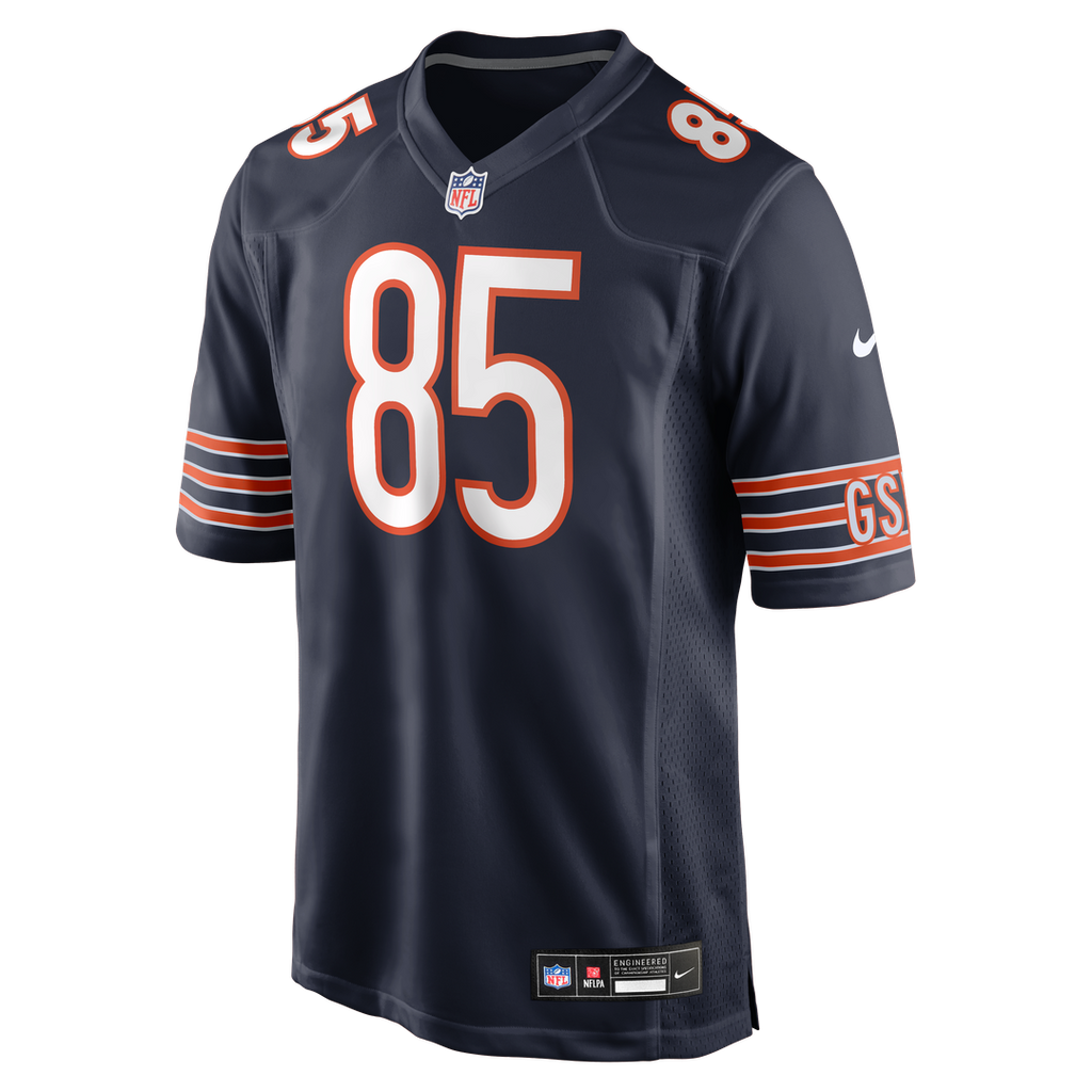 Chicago Bears Cole Kmet Nike Navy Player Game Jersey product image 2, provided for visual reference and product detail review