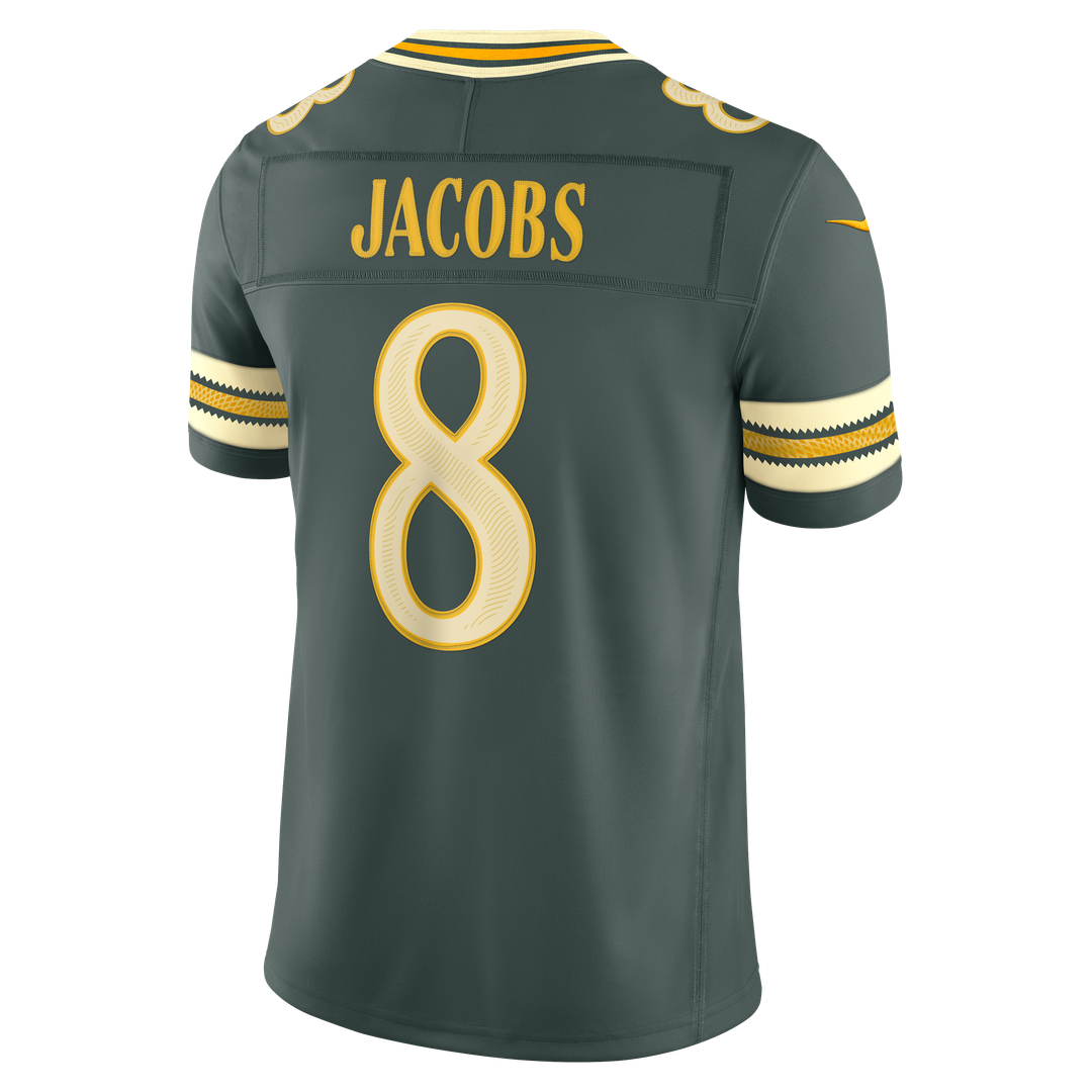 Green Bay Packers Josh Jacobs Nike Green 2026 Rivalries Collection Stitched Limited Jersey product image 3, provided for