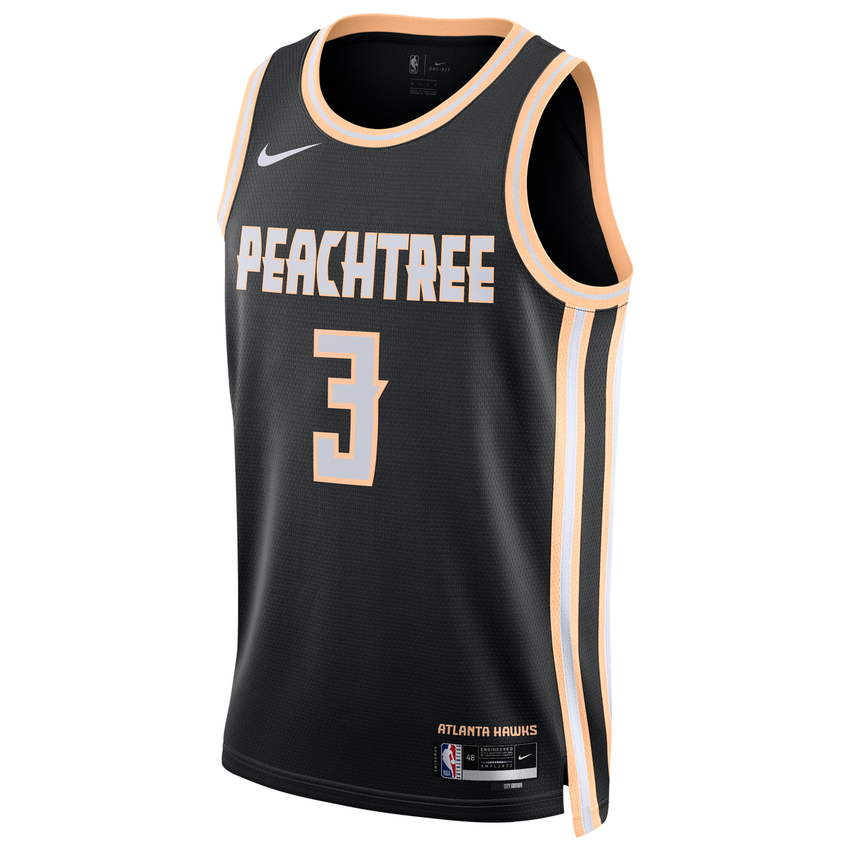 Nike Atlanta Hawks 2025/26 Nike City Edition Swingman Jersey - Black - CJ McCollum - Unisex product image 3, provided for