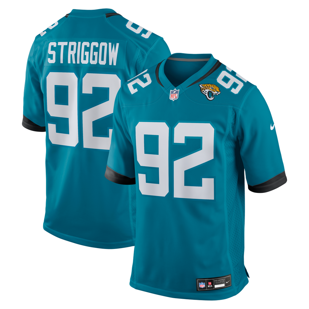 Jacksonville Jaguars Danny Striggow Nike Teal Team Game Jersey product image 1, provided for visual reference and product