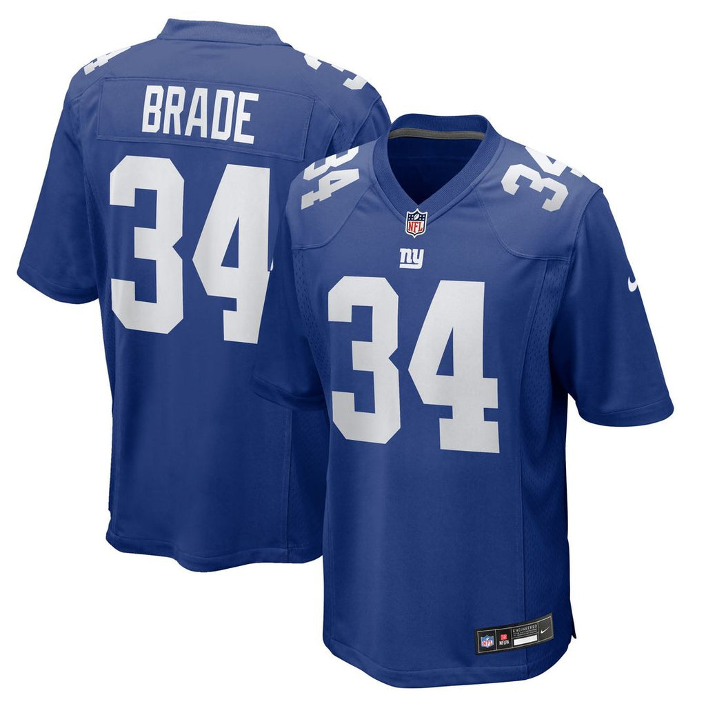 New York Giants Beau Brade Nike Royal Team Game Jersey product image 1, provided for visual reference and product detail