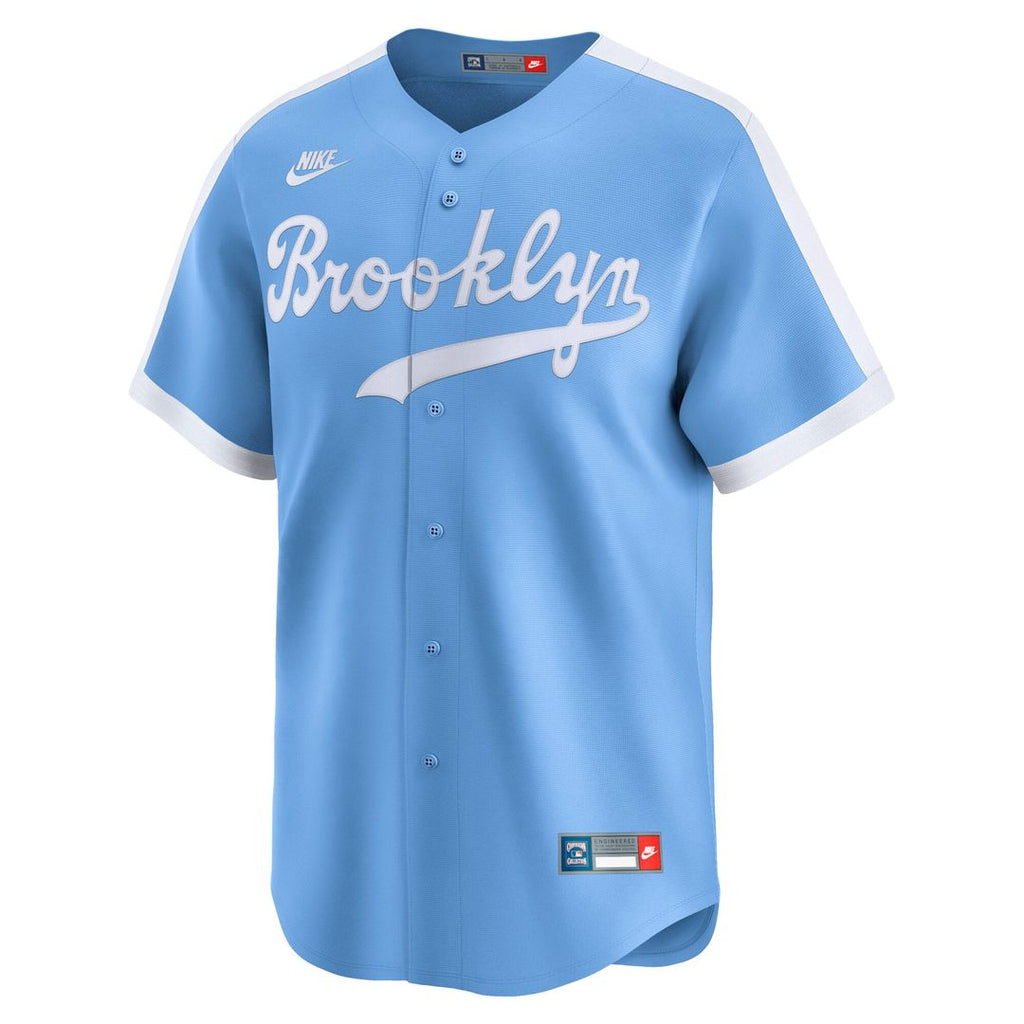 Brooklyn Dodgers Nike Light Blue Cooperstown Collection Limited Jersey product image 2, provided for visual reference and