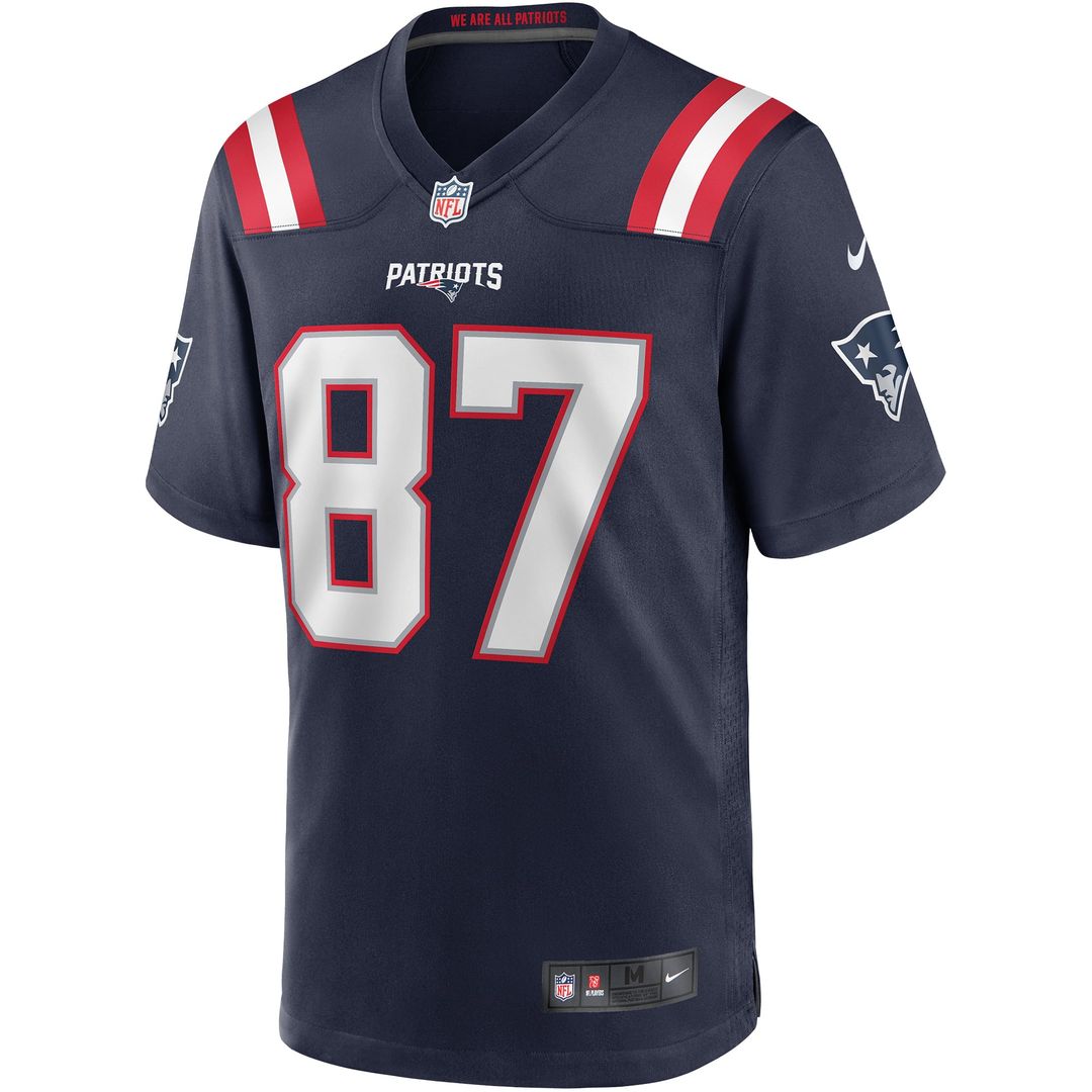 New England Patriots Ben Coates Nike Navy Game Retired Player Jersey product image 2, provided for visual reference and