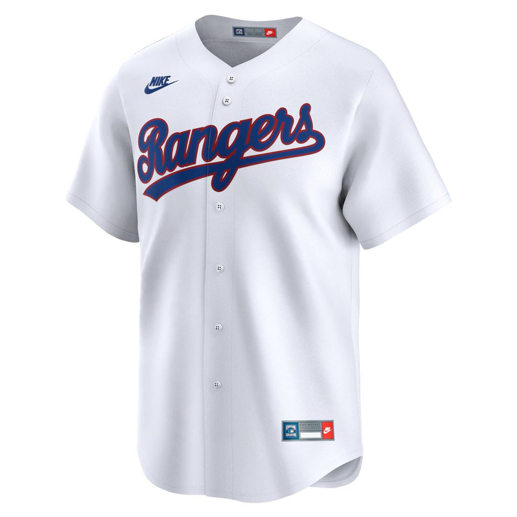 Texas Rangers Nike White Cooperstown Collection Limited Jersey product image 2, provided for visual reference and product