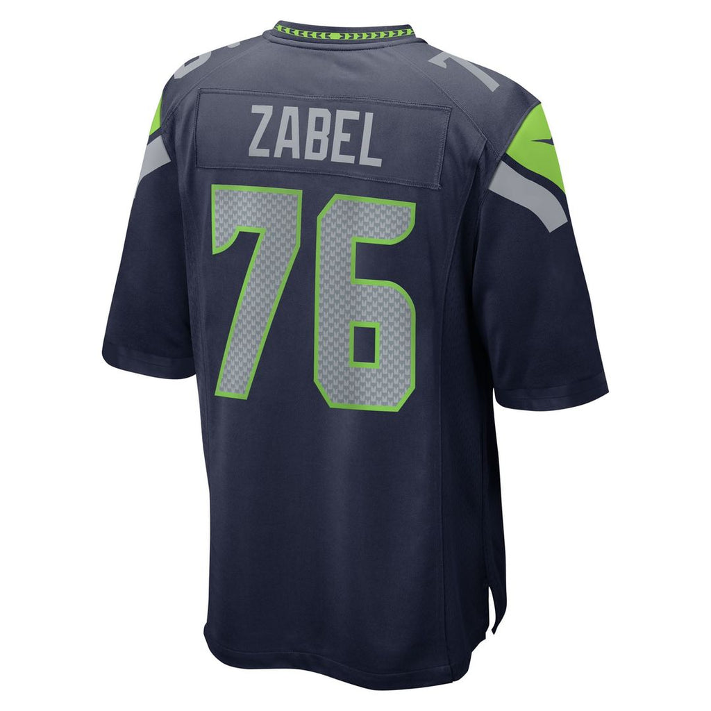 Seattle Seahawks Grey Zabel Nike Navy Team Game Jersey product image 3, provided for visual reference and product detail