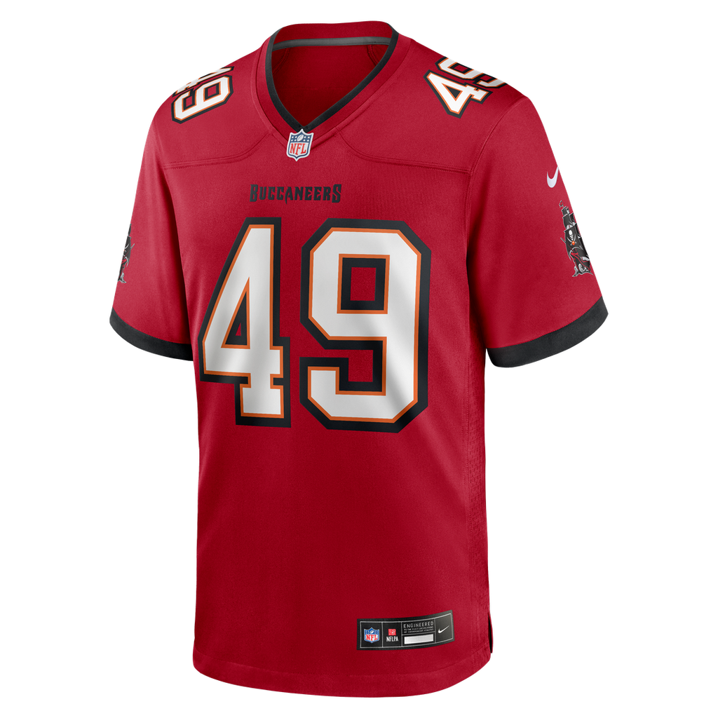 Tampa Bay Buccaneers Owen Wright Nike Red Team Game Jersey product image 2, provided for visual reference and product detail
