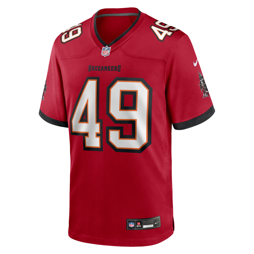 Tampa Bay Buccaneers Owen Wright Nike Red Team Game Jersey product image 2, provided for visual reference and product detail