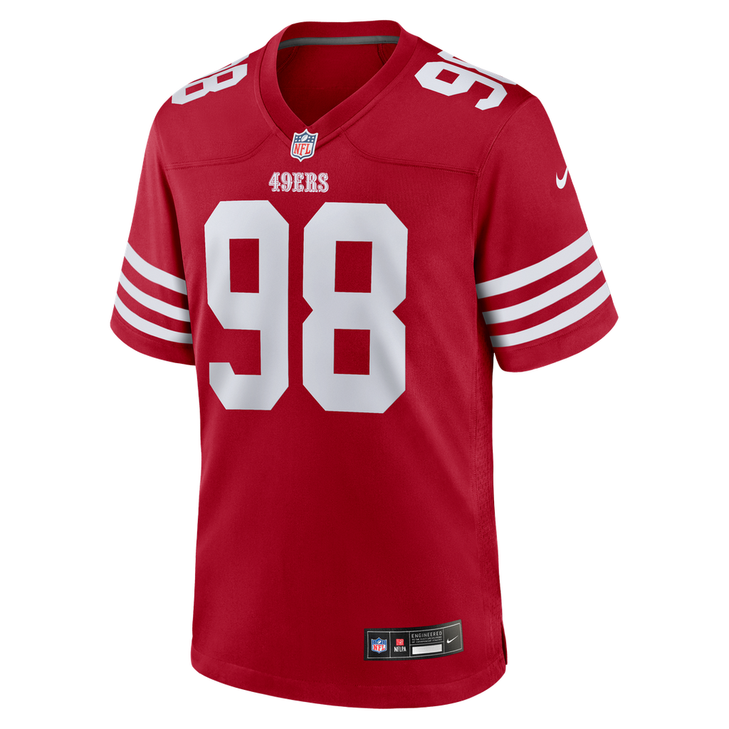 San Francisco 49ers Mykel Williams Nike Scarlet Game Player Jersey product image 2, provided for visual reference and