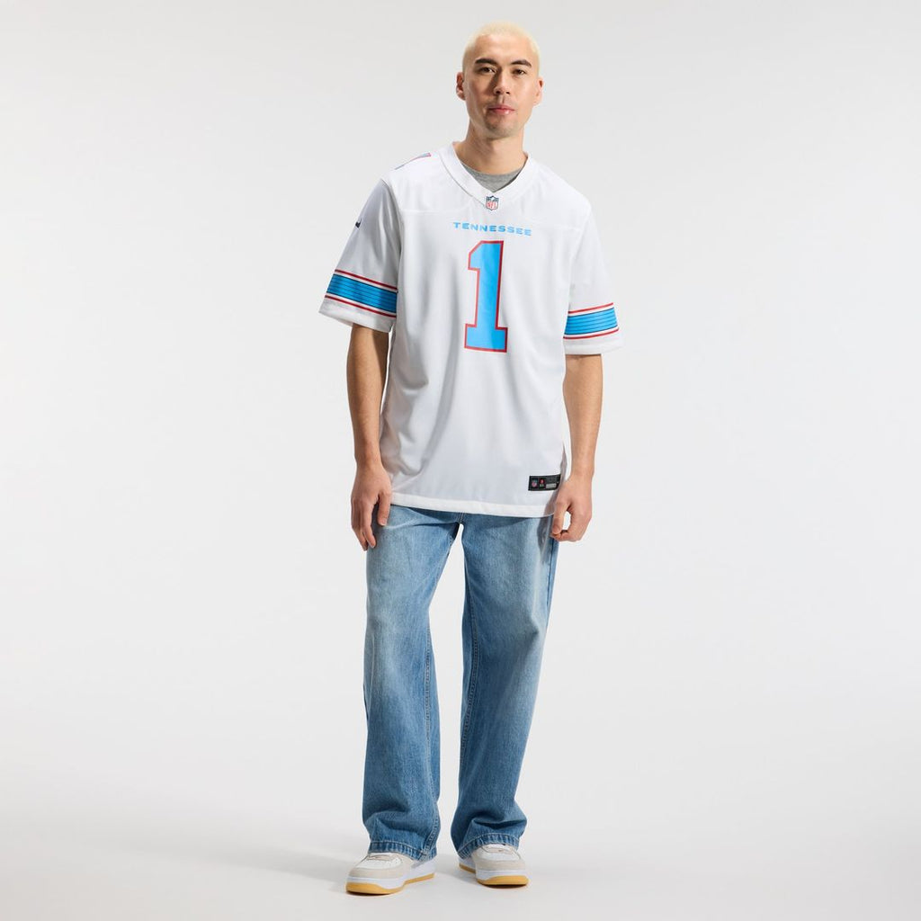 Tennessee Titans Cameron Ward Nike Light Blue Game Jersey product image 30, provided for visual reference and product detail