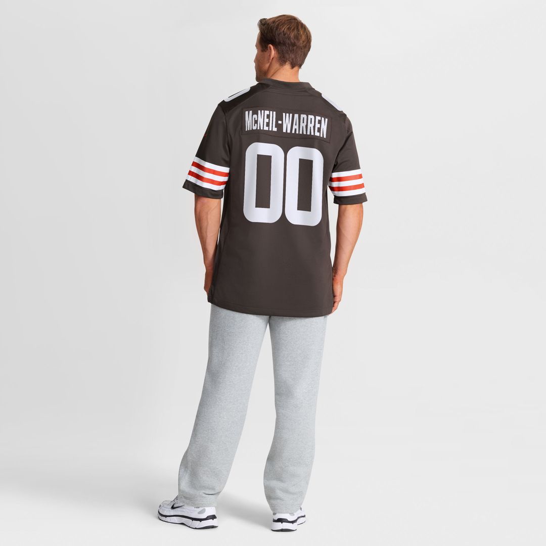 Cleveland Browns Emmanuel McNeil-Warren Nike Brown Game Jersey product image 5, provided for visual reference and product