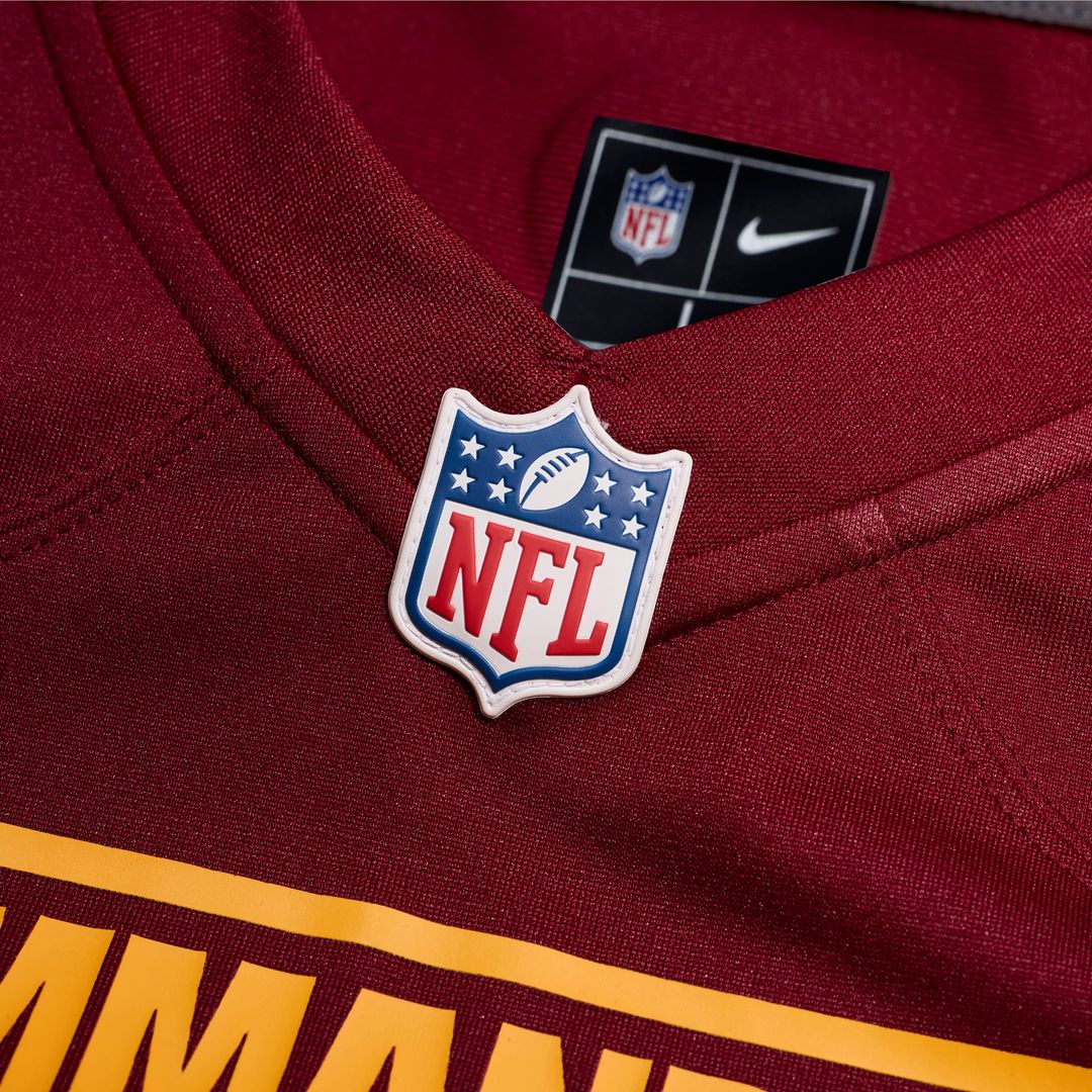 Washington Commanders Javon Kinlaw Nike Burgundy Team Game Jersey product image 4, provided for visual reference and product