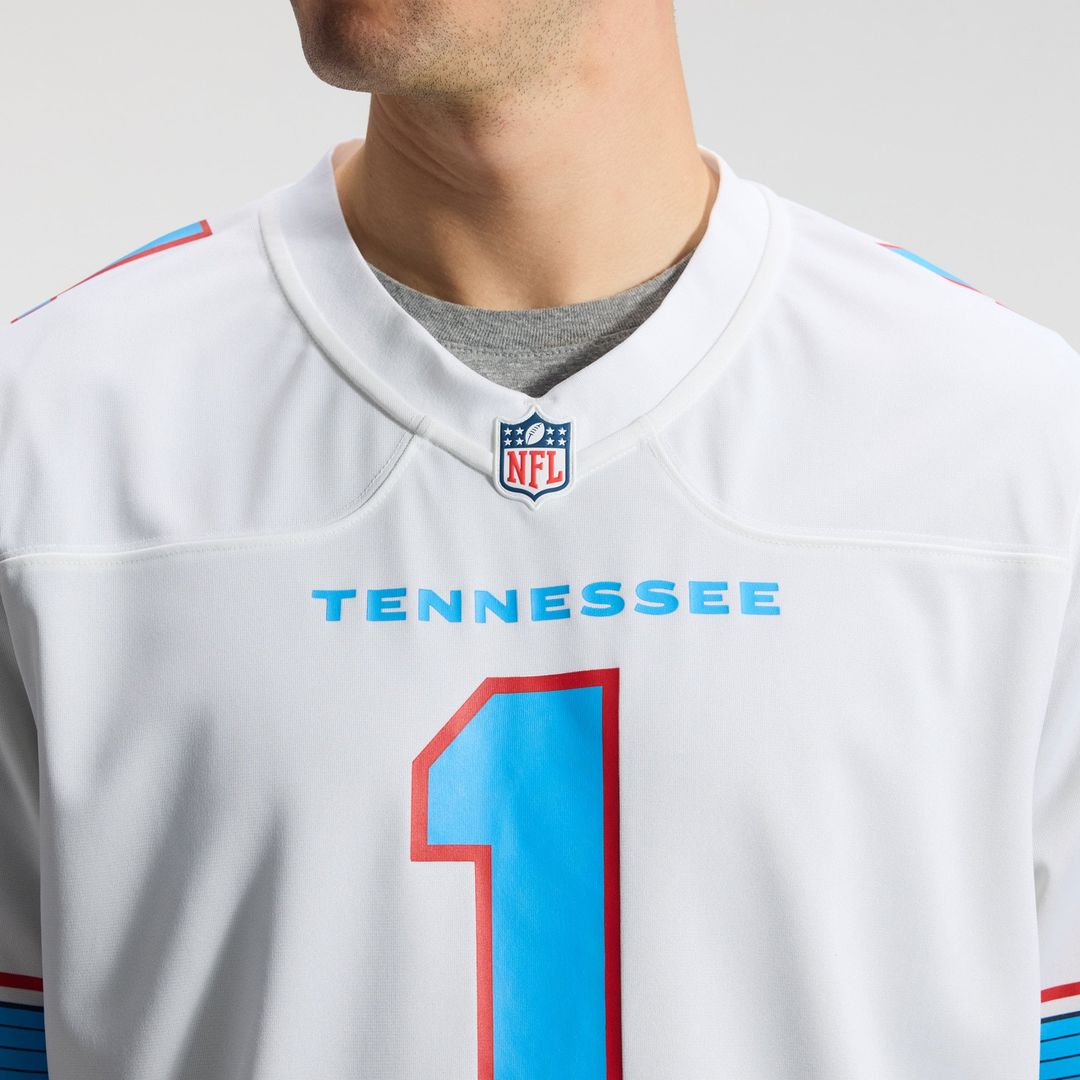 Tennessee Titans Cameron Ward Nike Light Blue Game Jersey product image 35, provided for visual reference and product detail