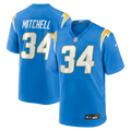 Los Angeles Chargers Keaton Mitchell Nike Powder Blue Team Game Jersey product image 1, provided for visual reference and