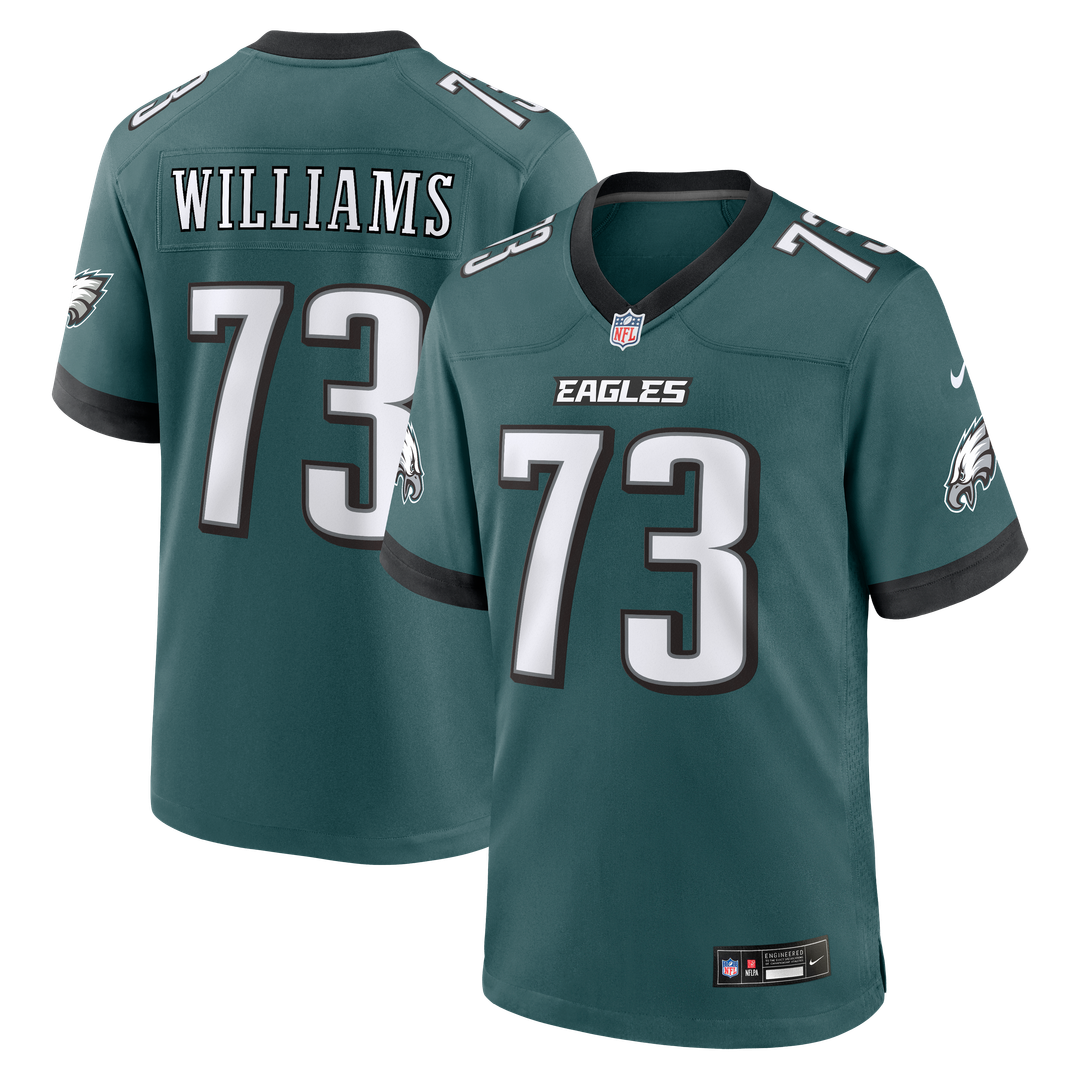 Philadelphia Eagles Cameron Williams Nike Midnight Green Team Game Jersey product image 1, provided for visual reference and