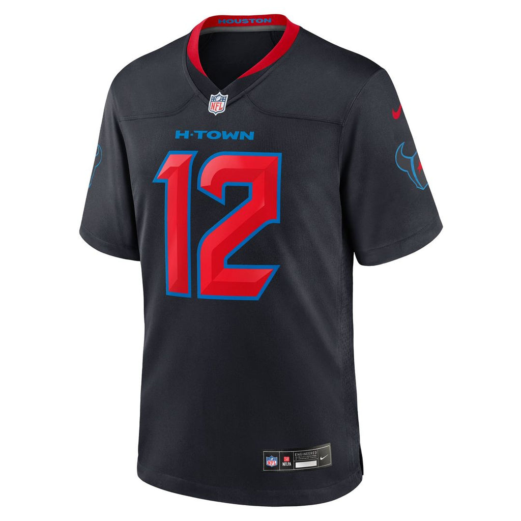 Houston Texans Nico Collins Nike Navy 2nd Alternate Game Jersey product image 2, provided for visual reference and product