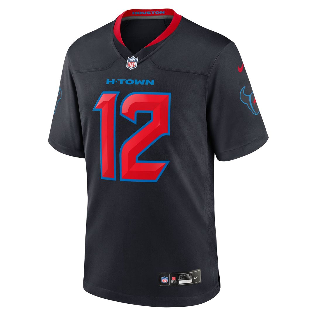 Houston Texans Nico Collins Nike Navy 2nd Alternate Game Jersey product image 2, provided for visual reference and product